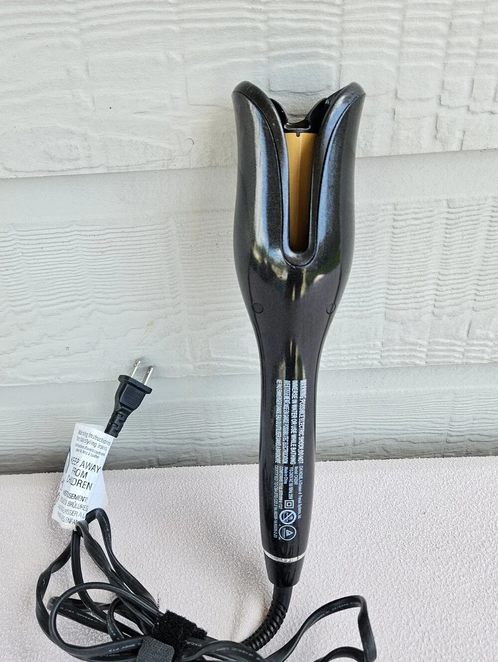 CHI Spin N Curl 1″ Ceramic Rotating Curling Iron Adjustable Heat Setting Black